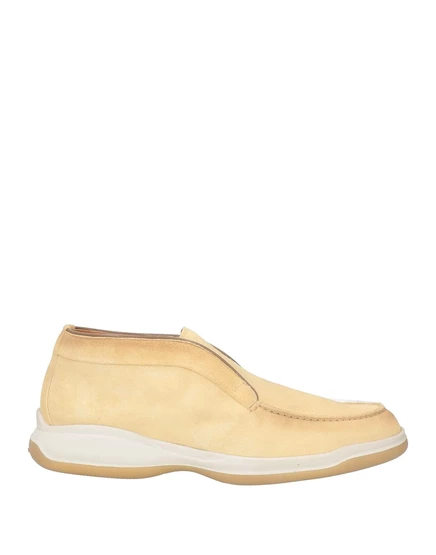 Мужские ботинки Santoni, замшевые, пастельно-желтые