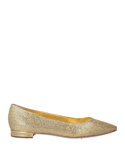 Женские балетки Casadei Papermag, золотистые