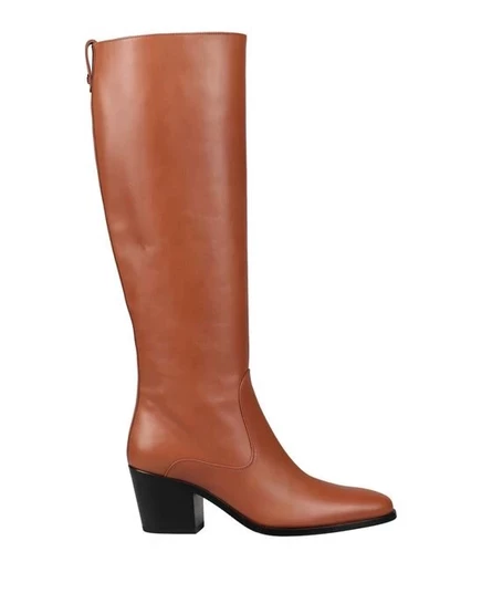 Женские сапоги Tod's, кожаные, жёлто-коричневые