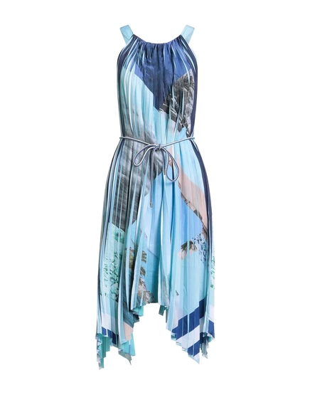 Женское платье Marc Cain WONDERWOMAN атласное, лазурное