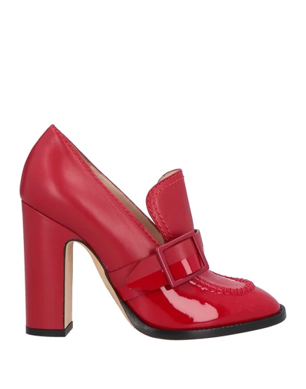Женские лоферы Pollini с пряжкой, красные