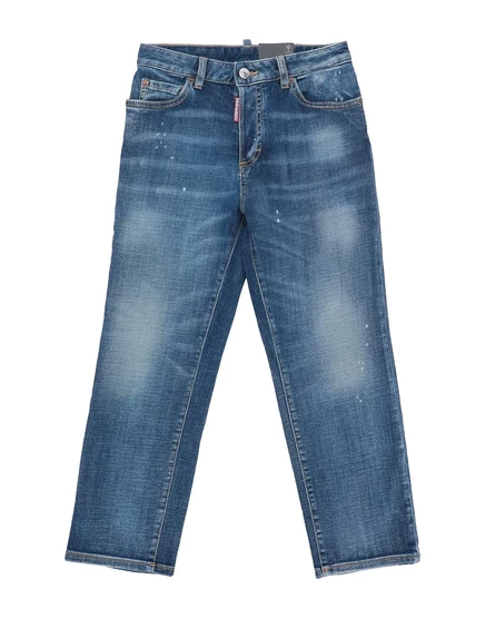 Джинсы-скинни для девочек DSquared2, синие