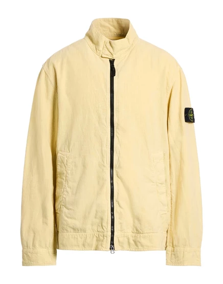 Мужская льняная куртка Stone Island, светло-желтая