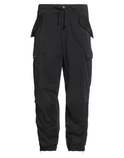 Мужские брюки Dries van Noten карго, габардиновые, черные