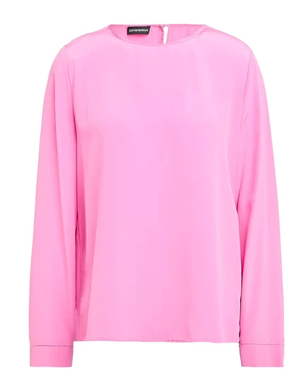 Женский топ Emporio Armani из шёлка, розовый