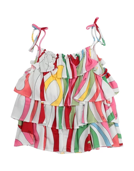 Женский топ Pucci promotion_junior с воланами, белый