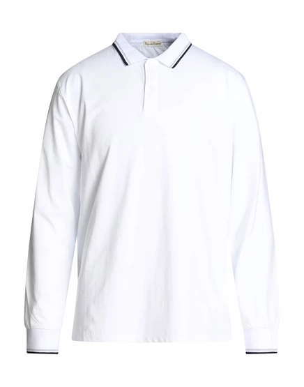 Мужское поло Cashmere Company, хлопок, белое