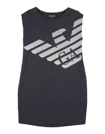 Детское платье Emporio Armani Junior футер, чёрное