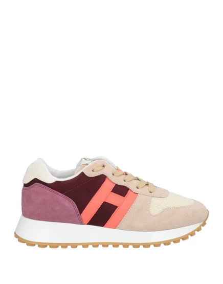 Женские кроссовки Hogan Sneakers замша и текстиль, бежевые