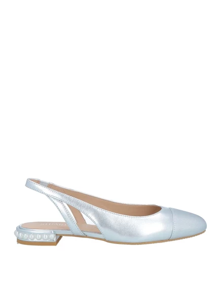 Женские балетки Stuart Weitzman Papermag, серебристые