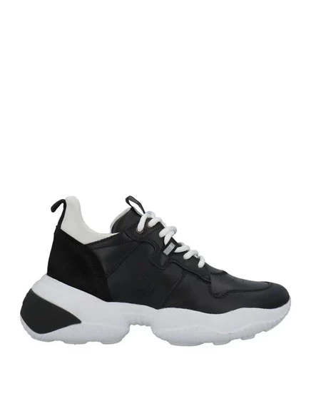 Женские кроссовки Hogan, кожаные, массивные, чёрные