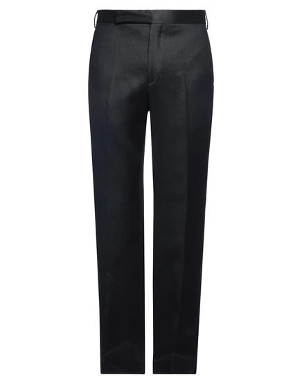 Мужские брюки Lardini из льна, иссиня-чёрные