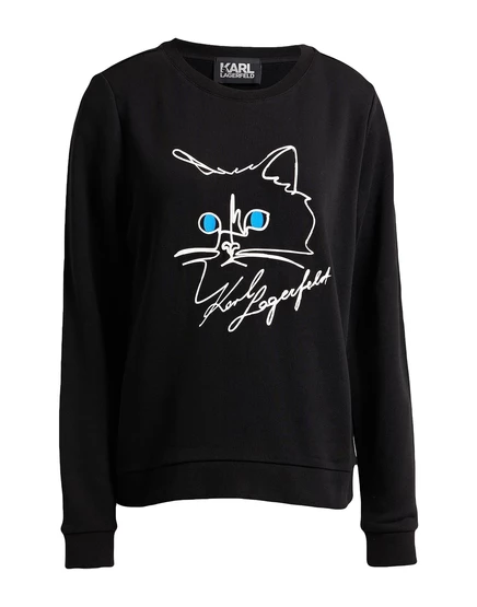 Женский свитшот Karl Lagerfeld с логотипом, чёрный