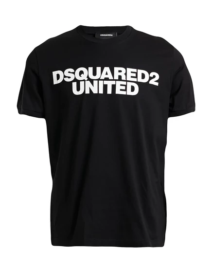 Мужская футболка DSquared2 с логотипом, чёрная