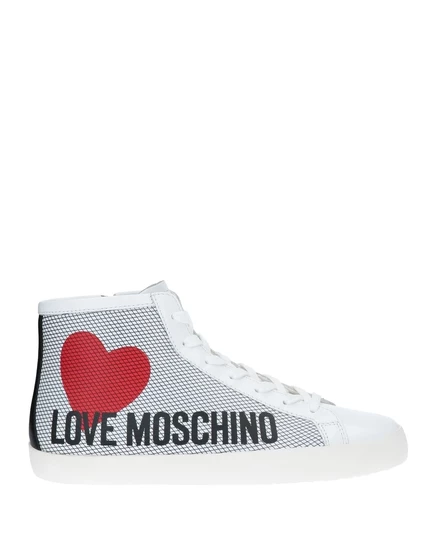 Женские высокие кеды Love Moschino PAPERMAG, белые