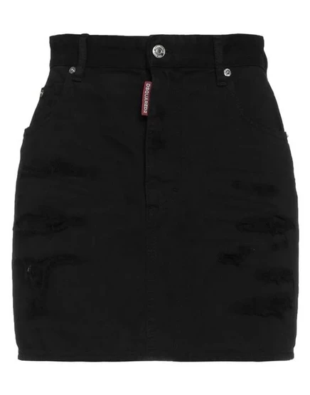 DSQUARED2 Джинсовая юбка чёрный