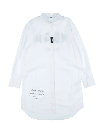 Женская рубашка MSGM с принтом, белая