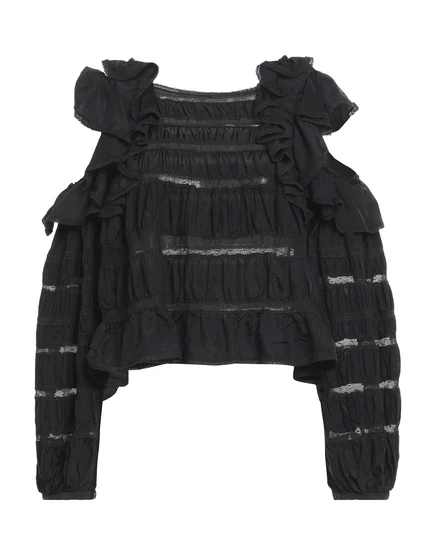 Женский топ Isabel Marant HAMISH из шелка, черный