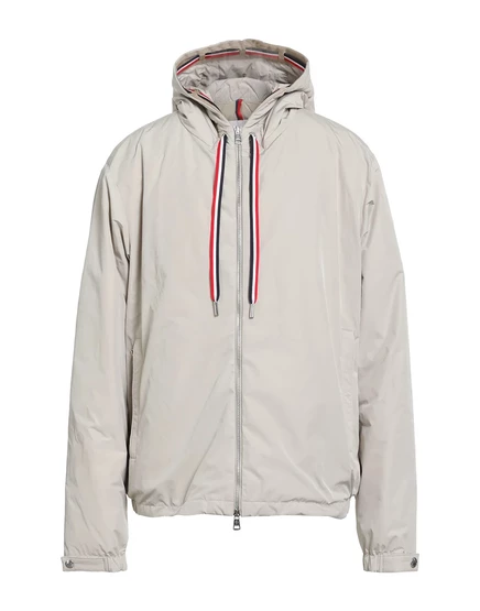 Мужская куртка Moncler на гусином пуху, гипсово-белая