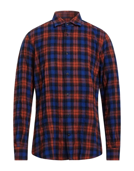 Мужская рубашка Glanshirt в клетку, синяя