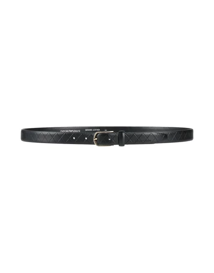 Мужской ремень Emporio Armani Wonderwoman кожаный, чёрный