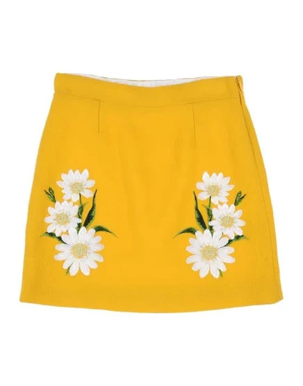 Детская юбка Dolce & Gabbana из шерсти, охра