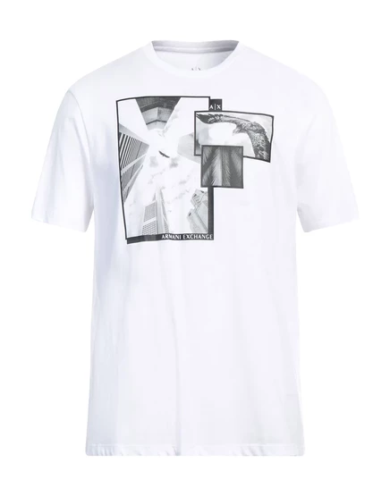 Мужская футболка Armani Exchange WONDERWOMAN с принтом, белая