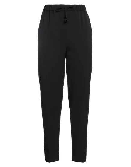 Женские брюки Max Mara бананы из шерсти, чёрные