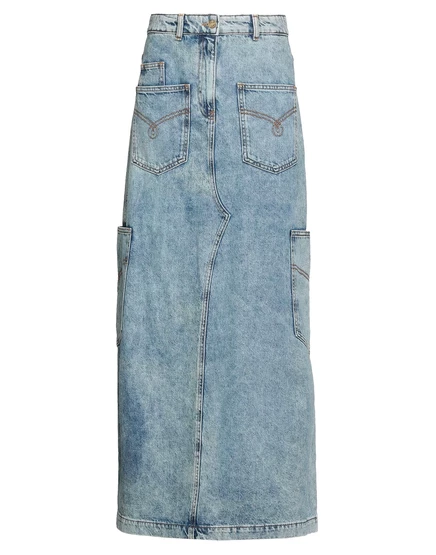 Женская джинсовая юбка Moschino Jeans клеш, синяя