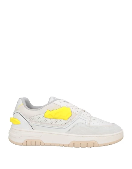 Мужские кроссовки MSGM комбинированные кожа/замша, белые