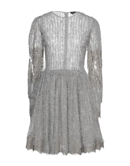 Мини-платье Elisabetta Franchi Chinagolden, серое