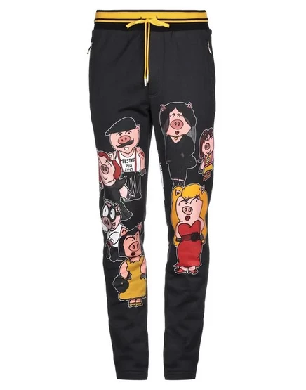 Брюки Dolce & Gabbana, флисовые, иссиня-чёрные