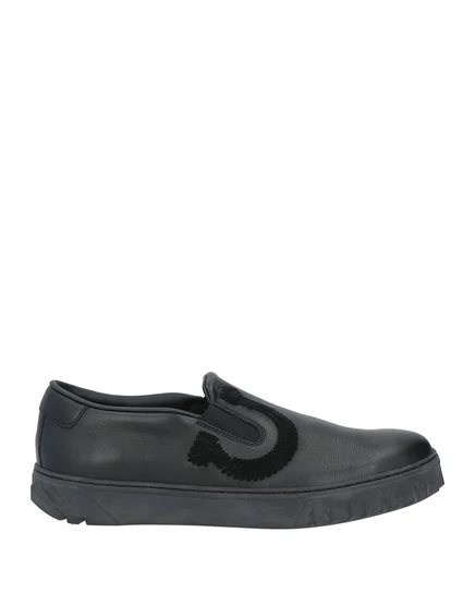 Мужские слипоны Ferragamo из кожи и замши, черные