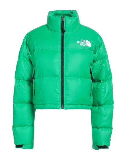 Женская куртка The North Face короткая пуховая, зелёная