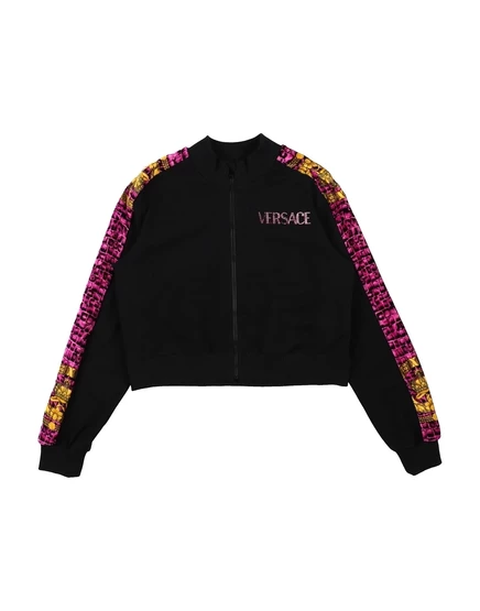 Детская толстовка Versace Young с молнией, черная