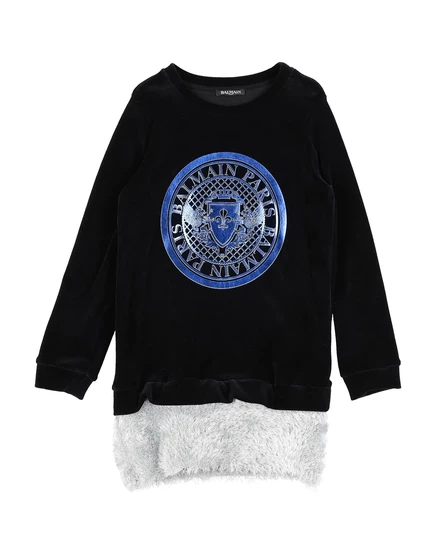Детское платье Balmain Junior, черное