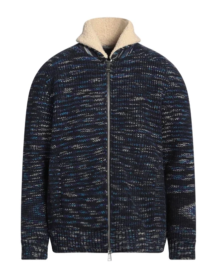 Мужская куртка Missoni шерстяная с молнией, иссиня-чёрная