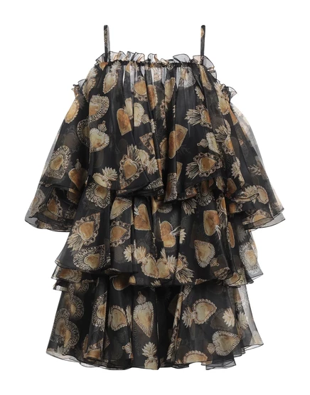 Женское платье Dolce & Gabbana Papermag, из органзы, черное