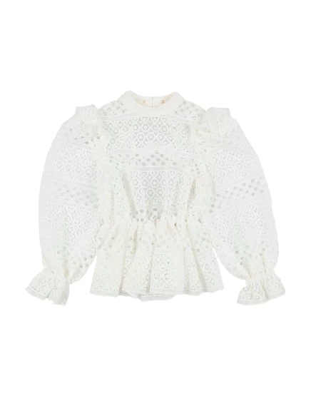 Женский топ Elisabetta Franchi кружевной, белый