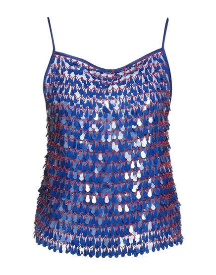 Женский топ Emporio Armani HAMISH с пайетками, синий