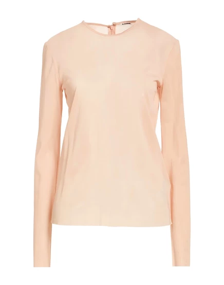 Женский топ Jil Sander из тюля на молнии, пудрово-розовый