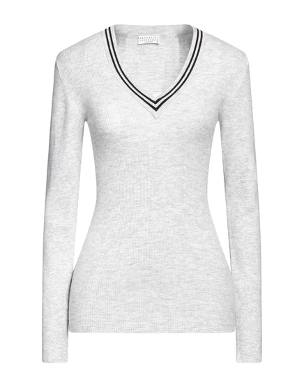 Женский джемпер Brunello Cucinelli PAPERMAG, светло-серый