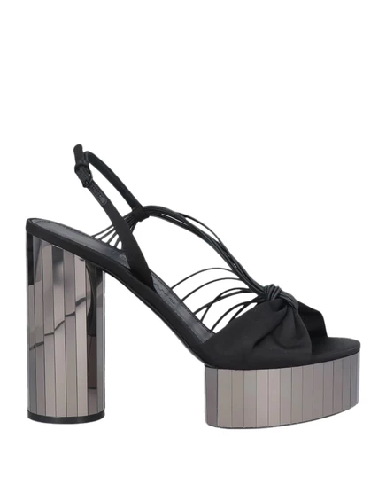 Женские босоножки-слингбэки Ferragamo, чёрные