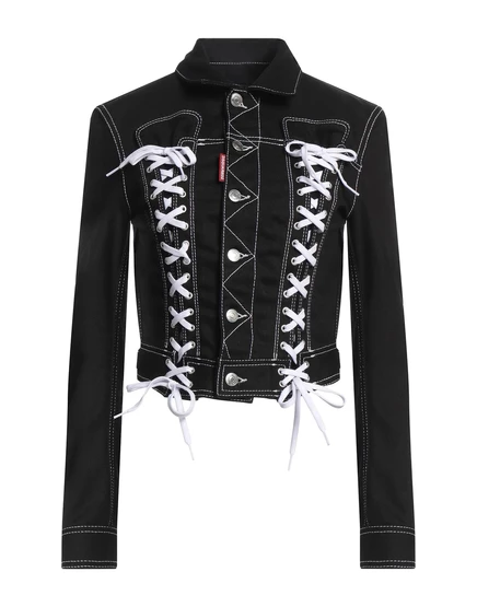 Женская джинсовая куртка DSquared2 PAPERMAG, чёрная