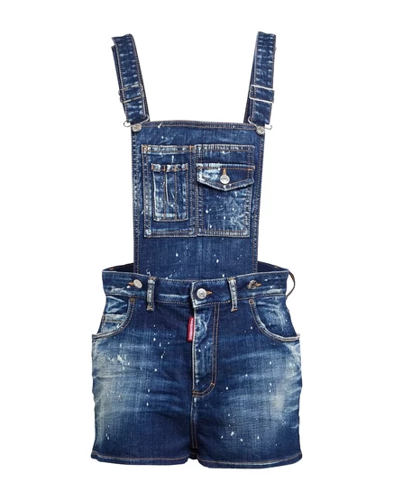 Женский джинсовый комбинезон DSquared2 WONDERWOMAN, синий