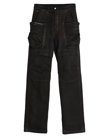Мужские джинсы-карго Rick Owens, тёмно-серые