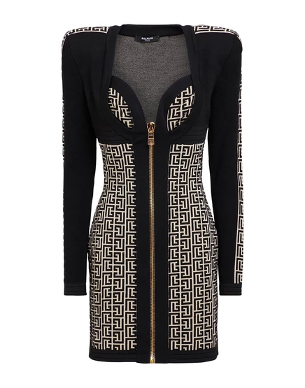 Женское платье Balmain PAPERMAG с подплечниками, черное