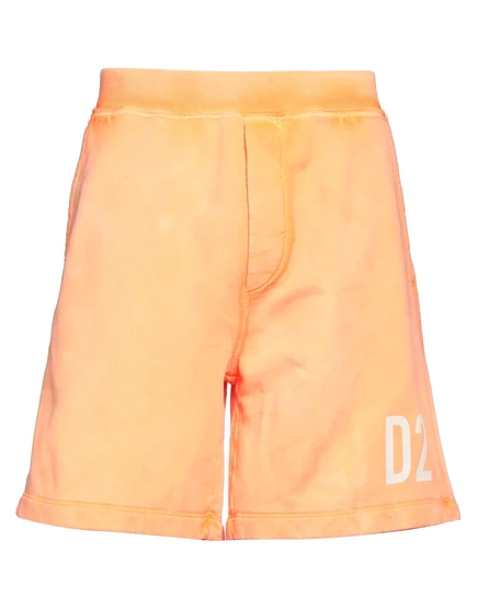 Мужские спортивные шорты DSquared2 флисовые, оранжевые