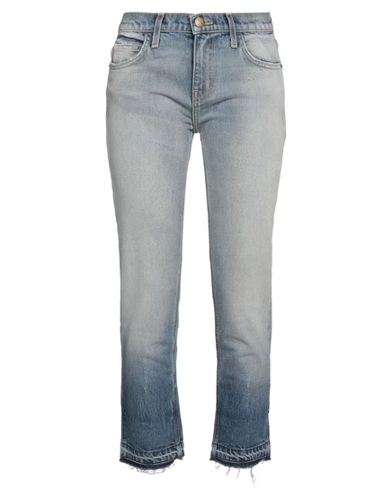 Женские джинсы CURRENTELLIOTT cropped straight, хлопок, синие