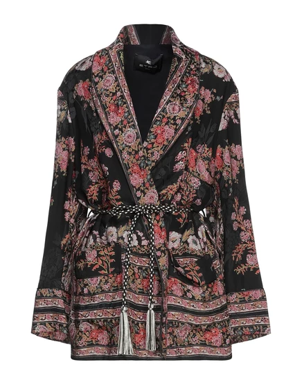Женский блейзер Etro цветочный, чёрный